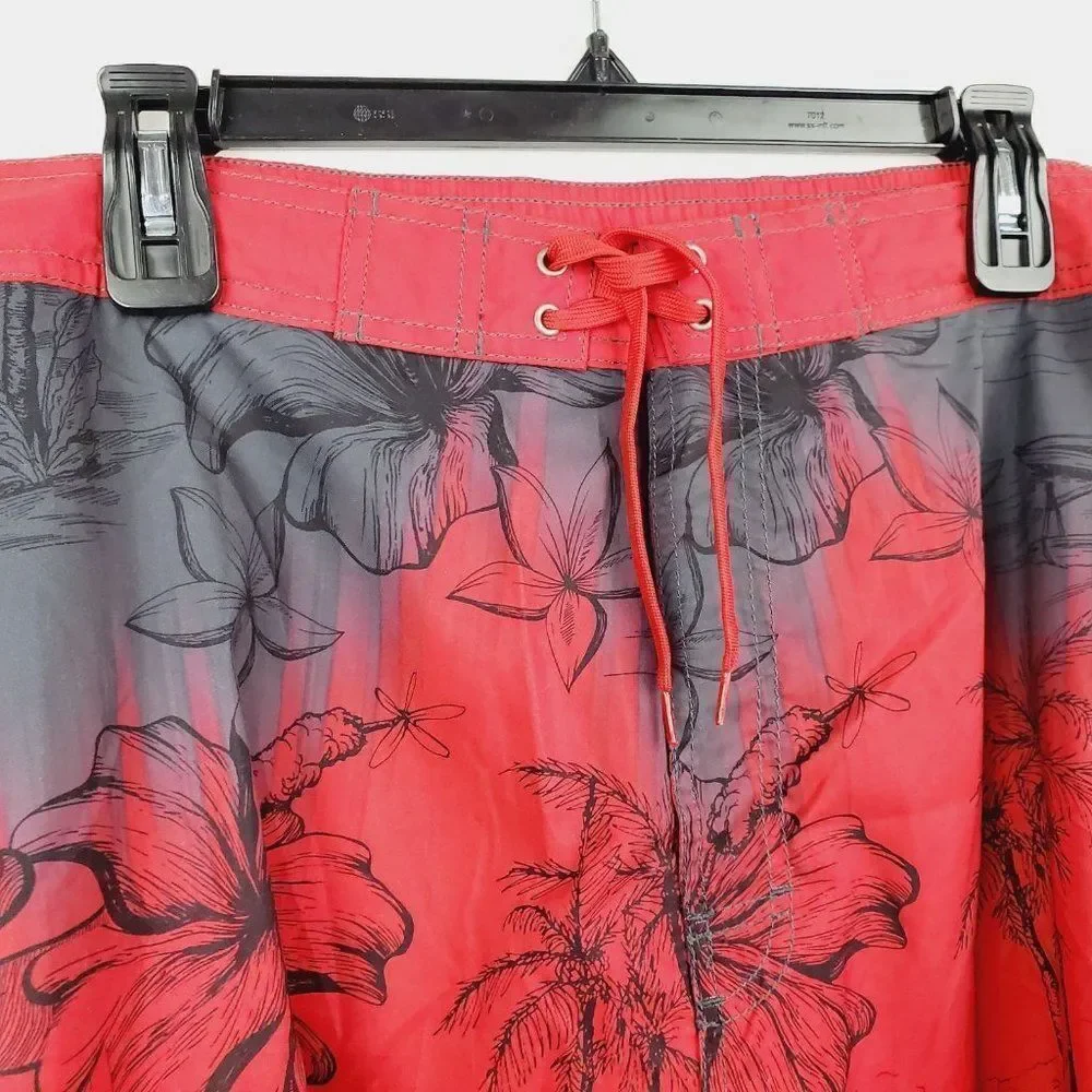 NWT Roundtree & Yorke Swimwear Big sz 3XB red board shorts